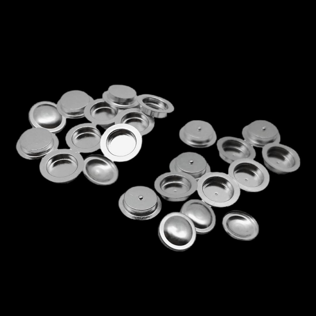 Crisoles de análisis térmico diferencial de 100 Uds., platos de muestra de cerámica de aluminio y alúmina for pruebas DSC y TGA(Flat Bottom-6 * 1.7mm)