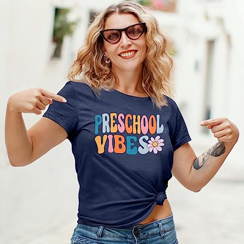 Women Preschool Teacher Shirt Preschool Crew Tshirt Rainbow Leopard Graphic Short Sleeve Tee Tops2