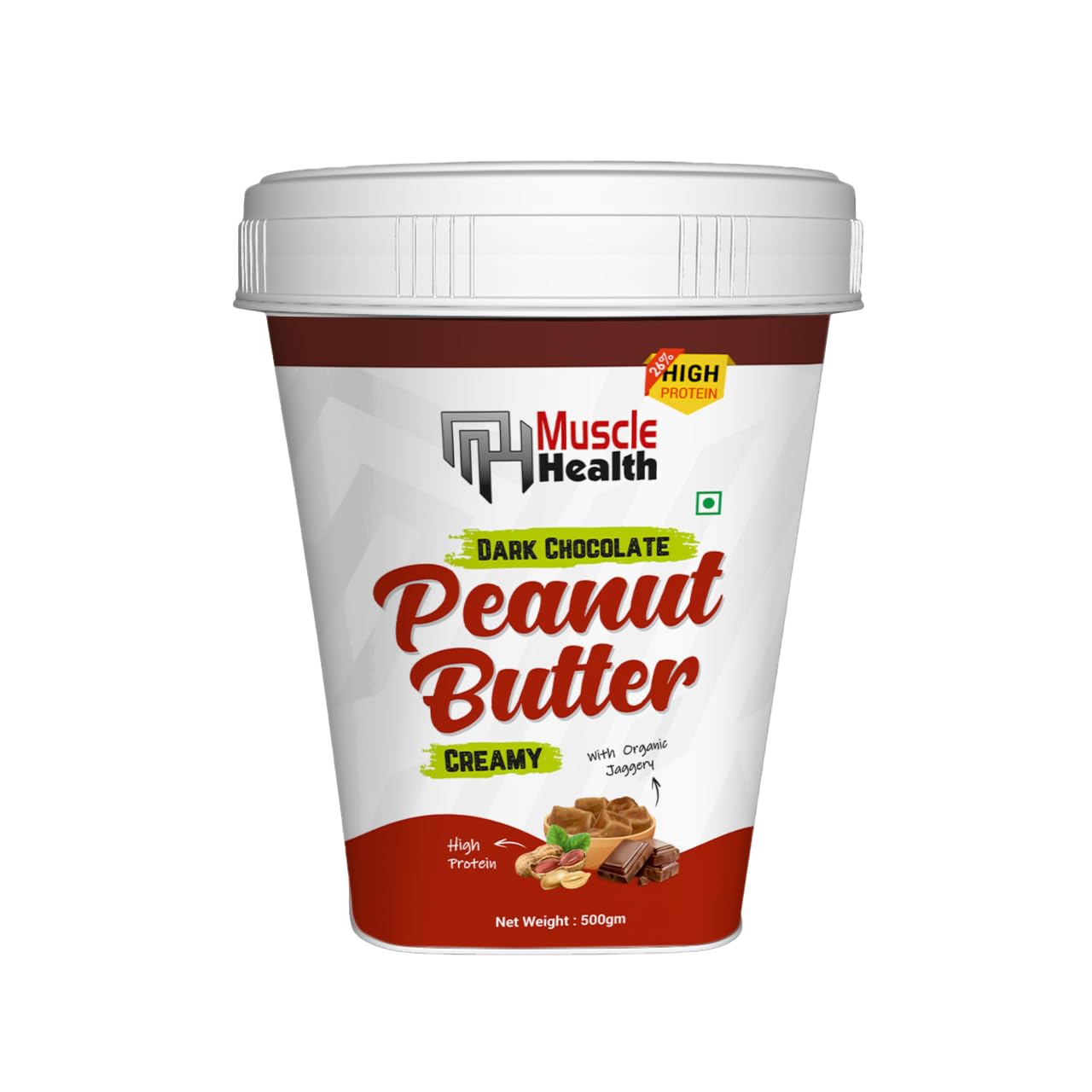 Muscle Health Peanut Butter Chocolate Crunchy | With Organic Jaggery | Non GMO | Gluten Free | Vegan | Cholesterol Free (Creamy) (B0DFMH1N8Z) Amazon Price History, Amazon Price Tracker