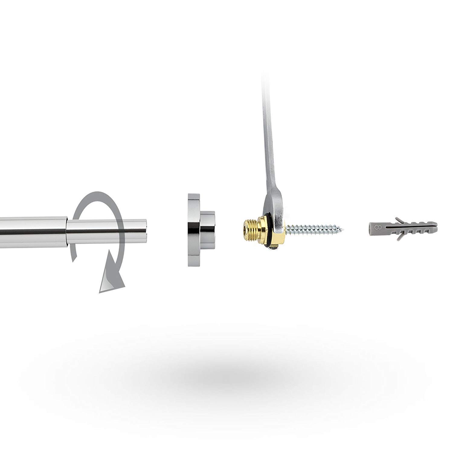 SOTECH Toallero Extensible de 330 a 560 mm Toallero de Pared Toallero de Pared