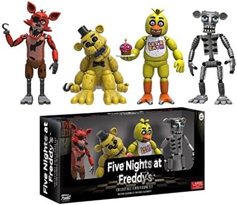 Funko Vinyl Figure Set The Five Nights At Freddy S Set One W Chica Foxy Freddy Animat Electronic Skeleton New Amazon De Toys Games