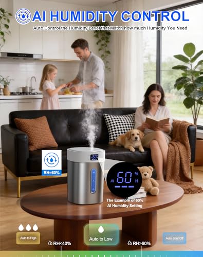 Stainless Steel Humidifiers for Bedroom,Large Room,Baby Nursery,Plants,Home - Image 4
