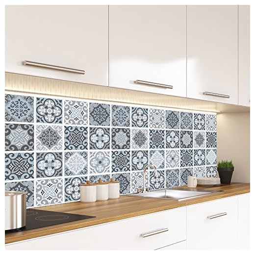 Alwayspon Azulejos de Vinilo Suelo Sticker, Impermeable Antideslizante Azulejos de la Etiqueta para la Cocina Y Baño 23.6X47.2” /, PC 1 Mediterranean 60x120cm (Mediterranean, 60x120cm, 1Pcs)