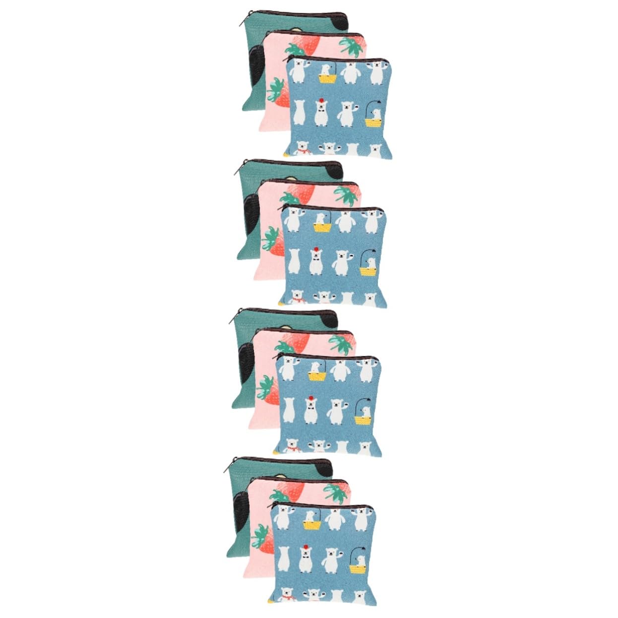 Healvian 12pezzi Assorbenti Design Cartoon Portatile Per Ciclo Custodia Riutilizzabile Per Assorbenti Per Scuola e