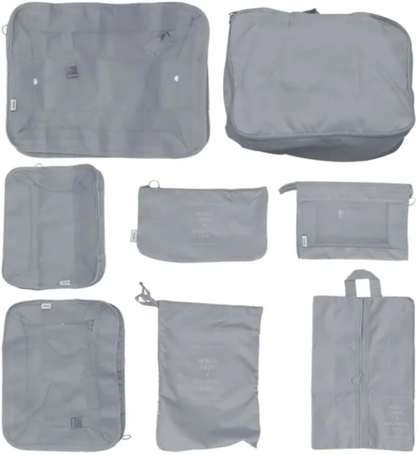 Miniatura 7 de 8 cubos de equipaje para viajes, cubos de viaje para maletas, organizadores de equipaje ligeros, bolsa esencial de viaje con bolsa de artículos de