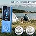 RUIZU 32GB MP3 Player with Bluetooth 5.3, Weight 0.055 lb, Portable Music Player for Kids, Sports, FM Radio, Voice Recorder, 80 Hours Digital Audio Shuffle Playback, Support 128GB Micro SD Card, Blue