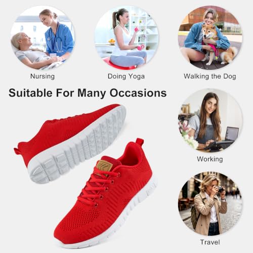 Image of Alicegana Sneakers for Women Walking Shoes: Lightweight Non Slip Comfortable Womens Shoes Footwear for Tennis Casual Work Travel