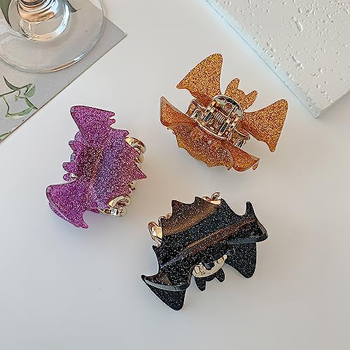 Juego de 3 Pinzas de Pelo Mini Forma Murciélago miniatura 5