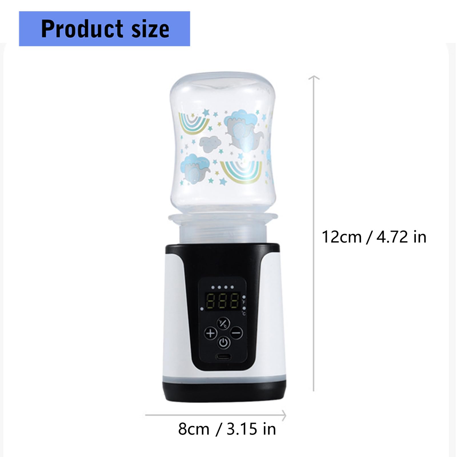 Chauffe-biberon USB léger et portable à 5 vitesses - Chauffage rapide en 8 minutes - Chauffe-biberon USB