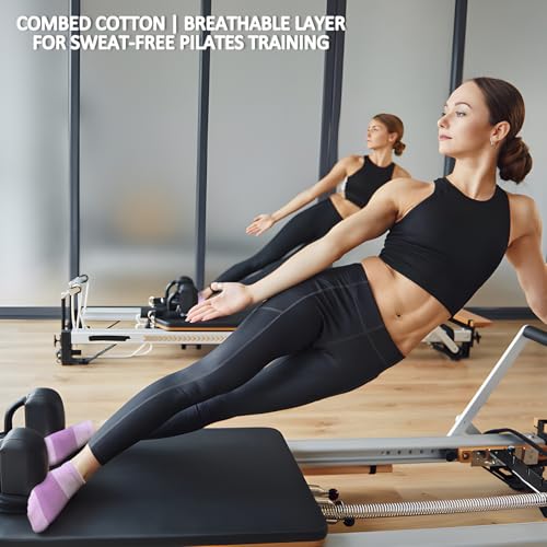 4 Pairs Pilates Grip Socks for Women Yoga Barre Grippy Socks Non Slip Grip socks for Yoga, Barre, Barefoot2