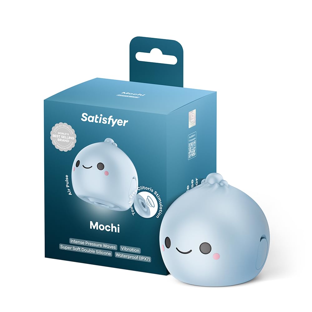Satisfyer Mochi Vibrador de ondas de presión | Mini estimulador de clítoris con 2 motores | Pulso de aire y vibración | Resistente al agua IPX7 | Silicona | Compacto | Para el clítoris
