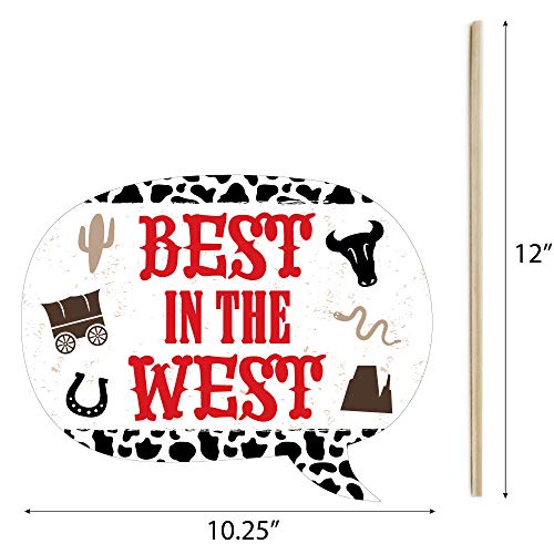 Big Dot Of Happiness Funny Western Hoedown - Wild West Cowboy Party Photo Booth Props Kit - 30 Count #TOP4