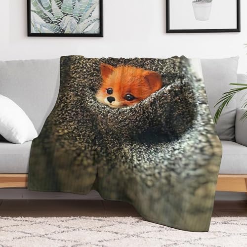 Couverture en flanelle renard 130x180 cm pour canapé douillet - 3
