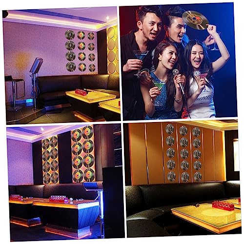 Abaodam 15 Pçs Decorações De Discos De Vinil Para Decoração De Bebidas Em Casa Ganchos De Parede Dec