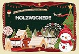 Ontrada Blechschild 20x30cm gewölbt Weihnachtsgrüße aus HOLZWICKEDE Deko Geschenk Schild