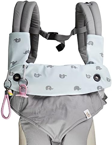 Baby Drool and Teething Pad for Ergobaby 360 All Carry Positions Baby Carrier, Organic Cotton 3-Piece Gift Set for Ergobaby Four Position 360 Carrier by Vicsou