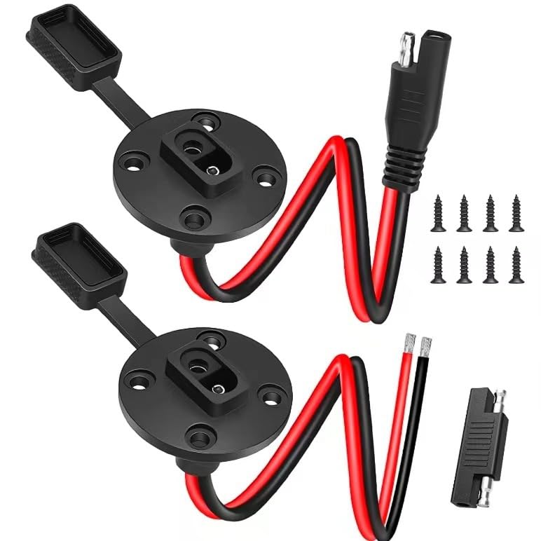 Thuchopy 2PS SAE Connector, 10 AWG SAE Battery Connector for Solar Generator Battery Charger