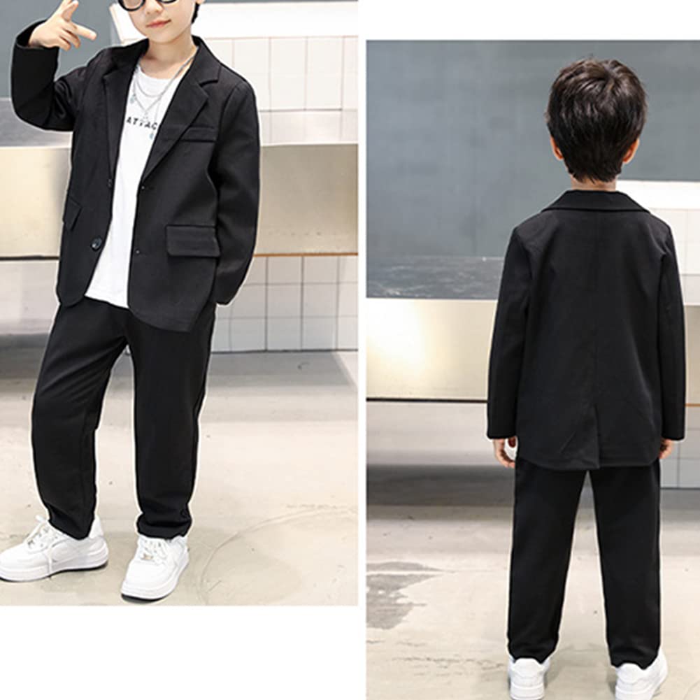 GUOCU Completo da Ragazzo Set di Vestiti 2 Pezzi Blazer e Pantaloni per Bambini Ragazzi Eleganti Completi,Abito da Cerimonia Set di Battesimo de Bambino,Set di Abbigliamento per Il Tempo Libero