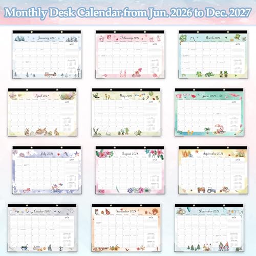 Image of GuassLee Large Desk Calendar 2026-2027, 19 Months, 20 inch x 30 inch