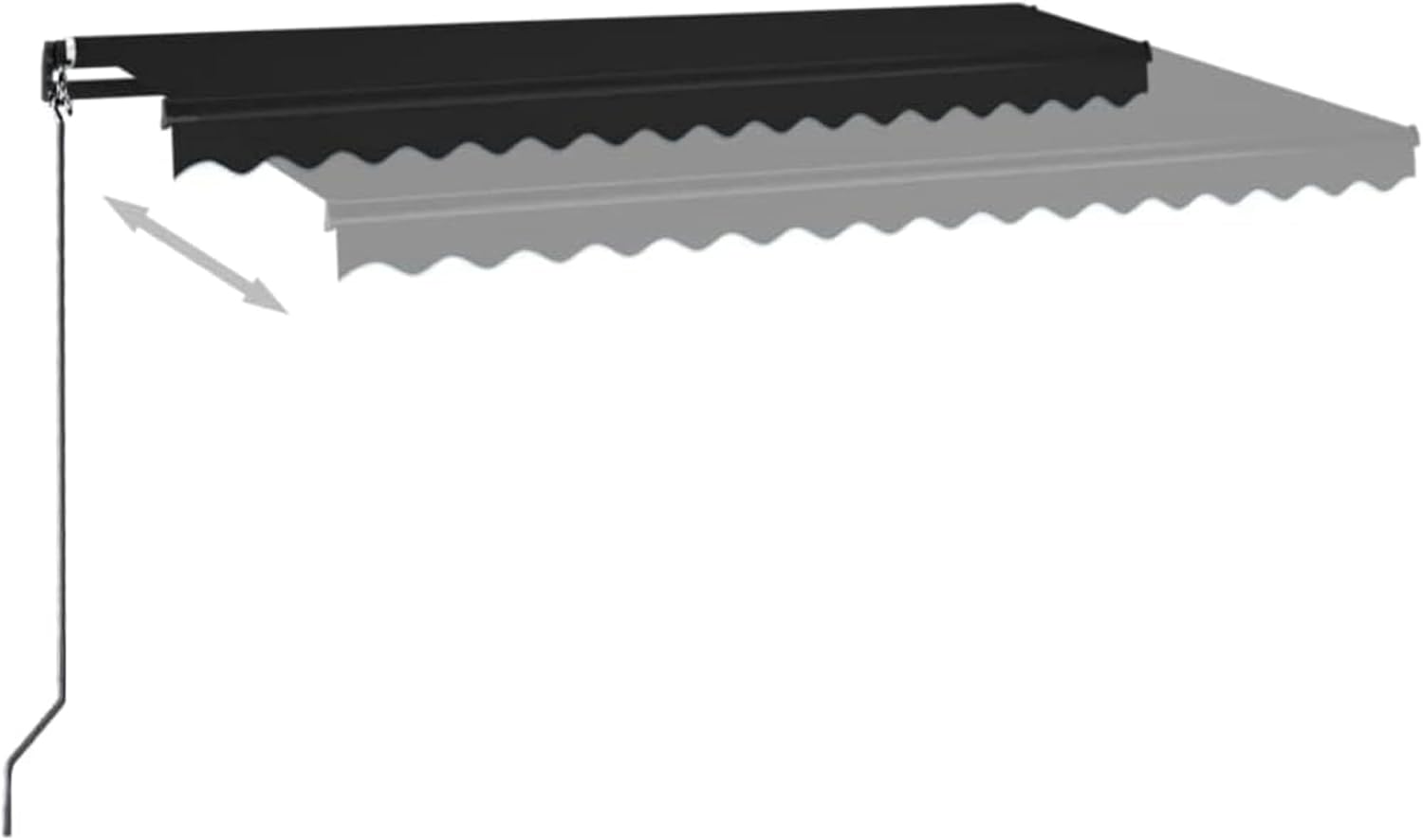 Manual Retractable Awning Awning Retractable Patio awnings Remote sunsetter Manual Door Window Sunshade shelter Outdoor Canopy Exterior Shade carpa（Frame Included ）