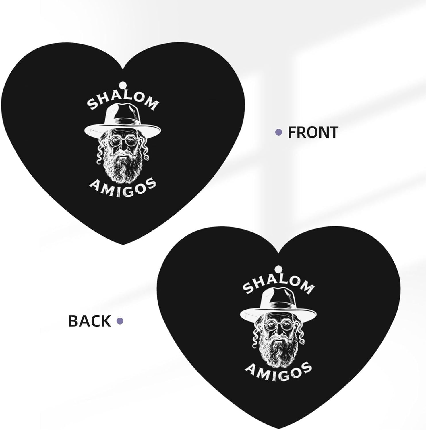 100 PCS Shalom Amigos Hebrew Jewish Rabin Car Air Fresheners Cards Set, Multi-Pack Scented Cards, Long-Lasting Auto Fragrance Cards for Vehicle, Home & Office Heart Shape