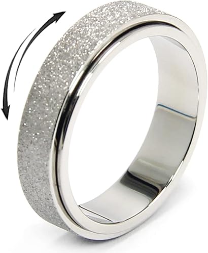 Miniatura 6 de OreilleStar Anillo de ansiedad para mujer Juguetes para adultos, anillos giratorios para ansiedad, anillos para ansiedad para mujeres, juguetes para