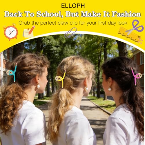 4 piezas Pinzas para cabello con diseño de lápiz para mujeres y niñas, accesorios para cabello de regreso a clases, mezcla miniatura 3