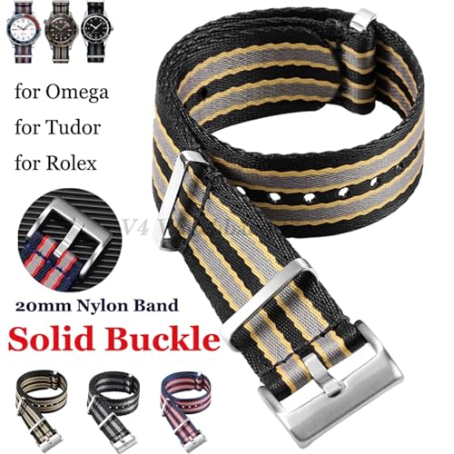 GUMMMY Bracelet nylon 20mm haute densité pour montre Omega Seamaster 007