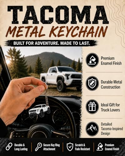Image of Tacoma Keychain 2026 Tacoma Accessories 2016-2025 mods 4th Gen Cool Key Chain Fob Cover Toy Gift Truck