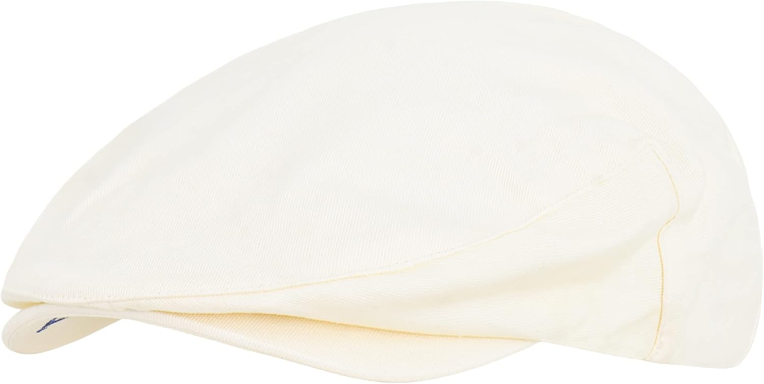 True Religion Men's True Religion Flat Cap, Cotton Breathable Driving Newsboy Hat with Horseshoe Woven Logo