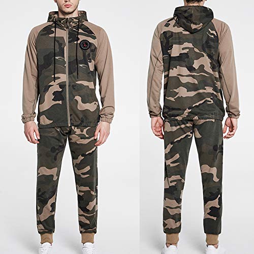 Image of MANLUODANNI Men's Tracksuit Athletic Casual Full Zip Jogging Sweatsuit