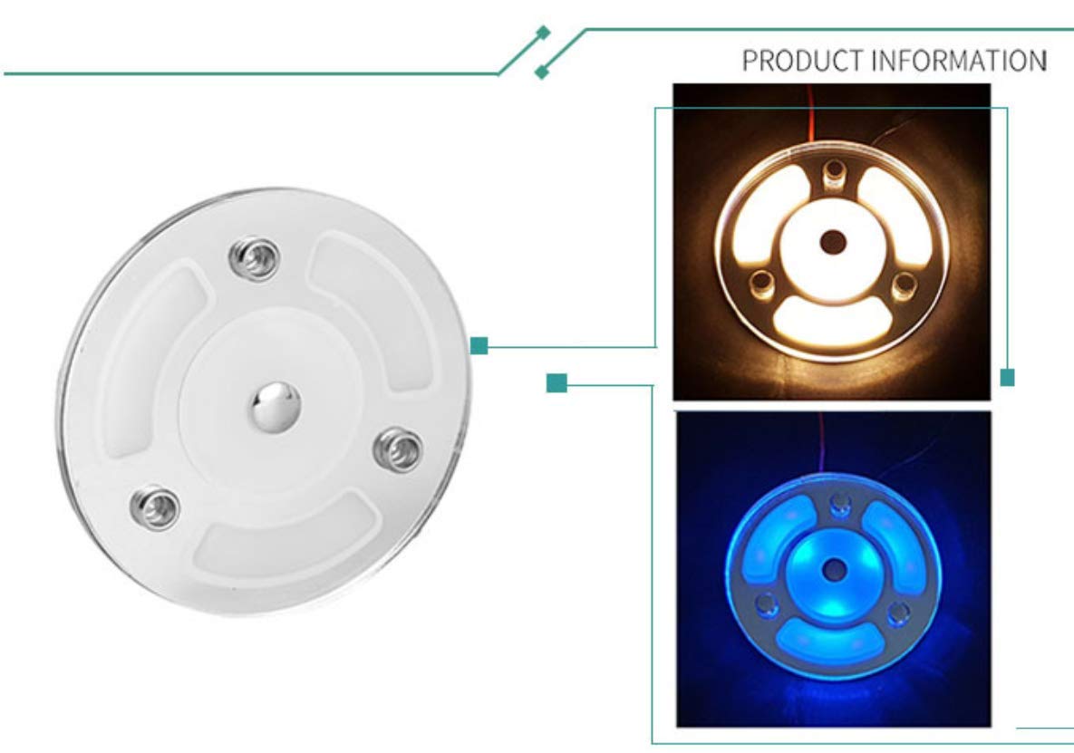 READY - Lampada LED da soffitto con interruttore ON/OFF, per caravan/camper/roulotte/rimorchio/barca, 12-24 V, montaggio a parete