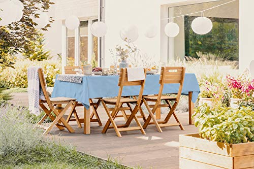 Ylzyaa Rectangle Tablecloth - 60 X 102 Inch - Baby Blue Rectangular Table Cloth For 6 Foot Table In Washable Polyester - Great For Buffet Table, Parties, Holiday Dinner, Wedding & More #TOP4