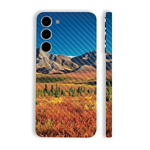 Image of MightySkins Carbon Fiber Skin Compatible with Samsung Galaxy S23 Plus Full Wrap - Denali Dreams | Protective, Durable Textured Carbon Fiber Finish | Easy to Apply & Change Styles | Made in The USA