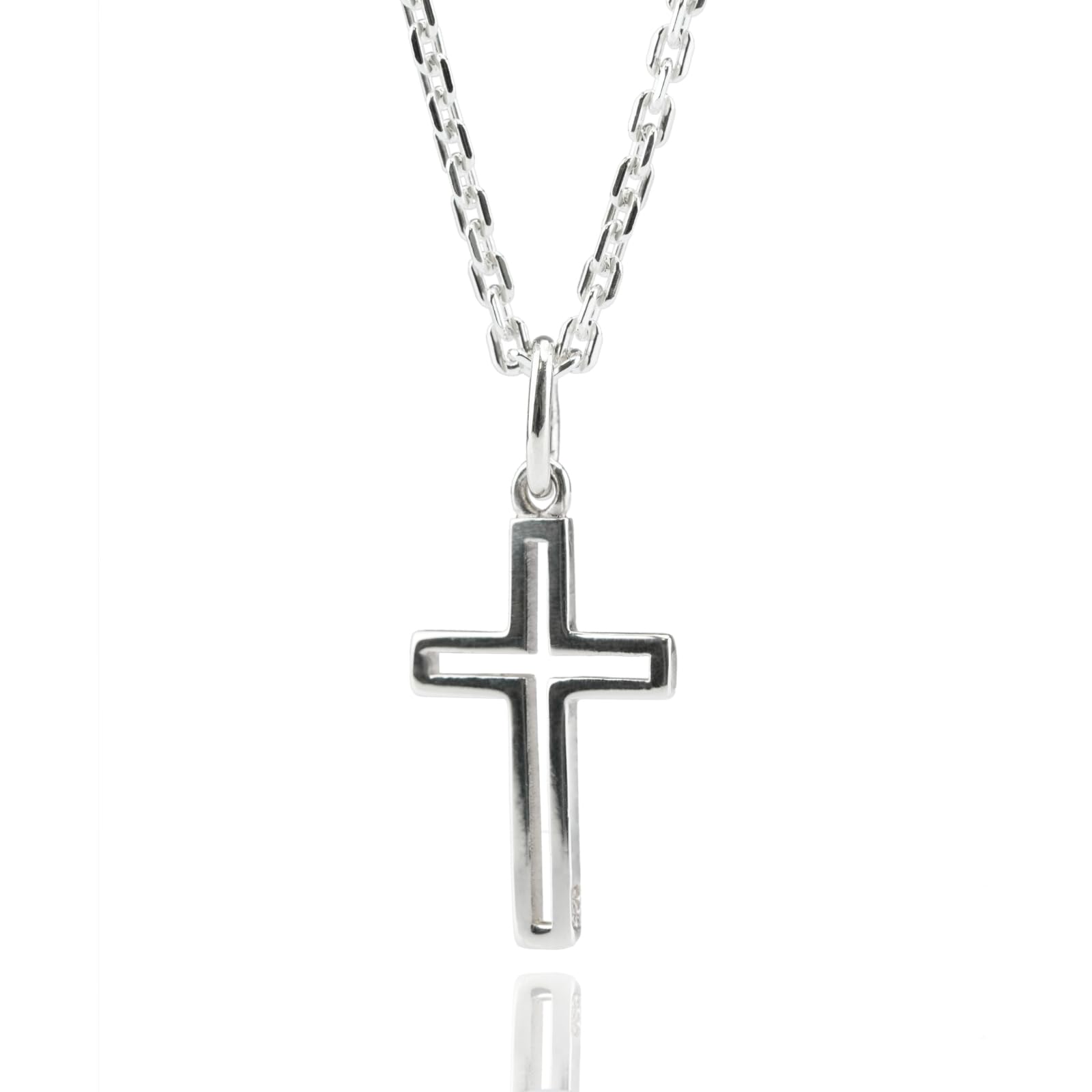 Amazon | [SANT BOLEN] クロス ネックレス シルバー 925 十字架