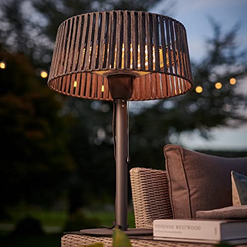 KETTLER Outdoor Kalos Plush Table Top Electric Halogen Heater - 1500w heat output patio heater