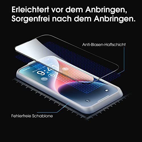 Panzerglas für iPhone 13 Pro von CASEKOO – 2 Stück