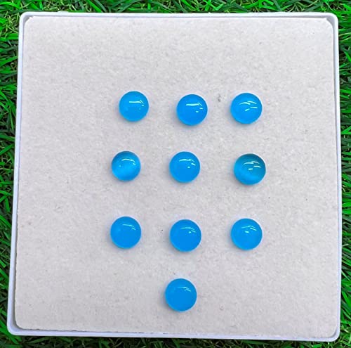 Loose Gemstone 10Pieces Aquamarine Quartz 10 Pieces Stone Size 8X8Mm Shape Round Cut Smooth Making, Beading & Craft Supplies 7$St03D25 #TOP3