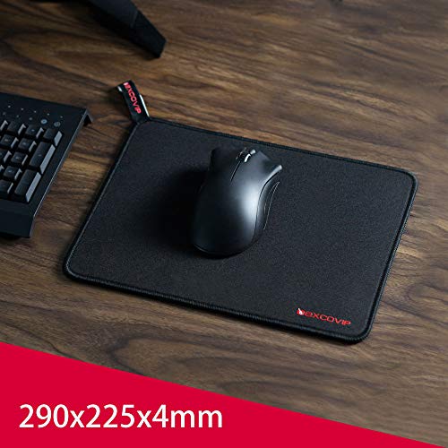 Preisvergleich Produktbild EXCO- Gaming-Mauspad - 290mm×225mm×4mm - Stoff - Gummiunterseite - Schwarz