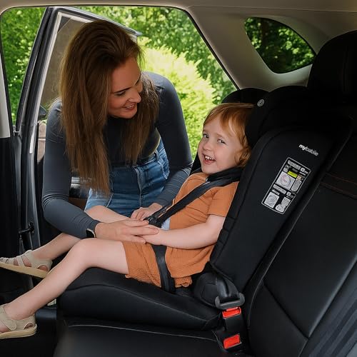 My Babiie MBCS50 - Asiento infantil de coche para niños pequeños a Booster R129, arnés de 5 puntos, 76-150 cm (aprox. 9-36 kg, 15 meses - 12 años), i-Size, grupo 1/2/3, ajustable, orientado hacia - imagen 8