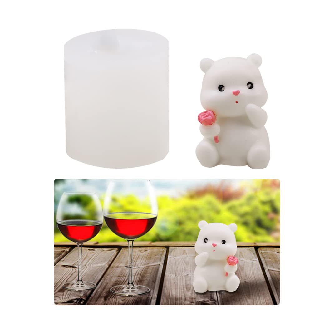 Moule Silicone Ours 3D - Moule à Bougie Et Résine Adorable Pour Créations Artisanales, Décoration Maison Et Cadeaux