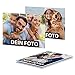 PR Print Royal Fotomagnet selbst gestalten - mit Bild und Text - Kühlschrankmagnet Personalisieren mit Foto und Wunschtext - 4 Stück | Querformat, 8 x 6 cm