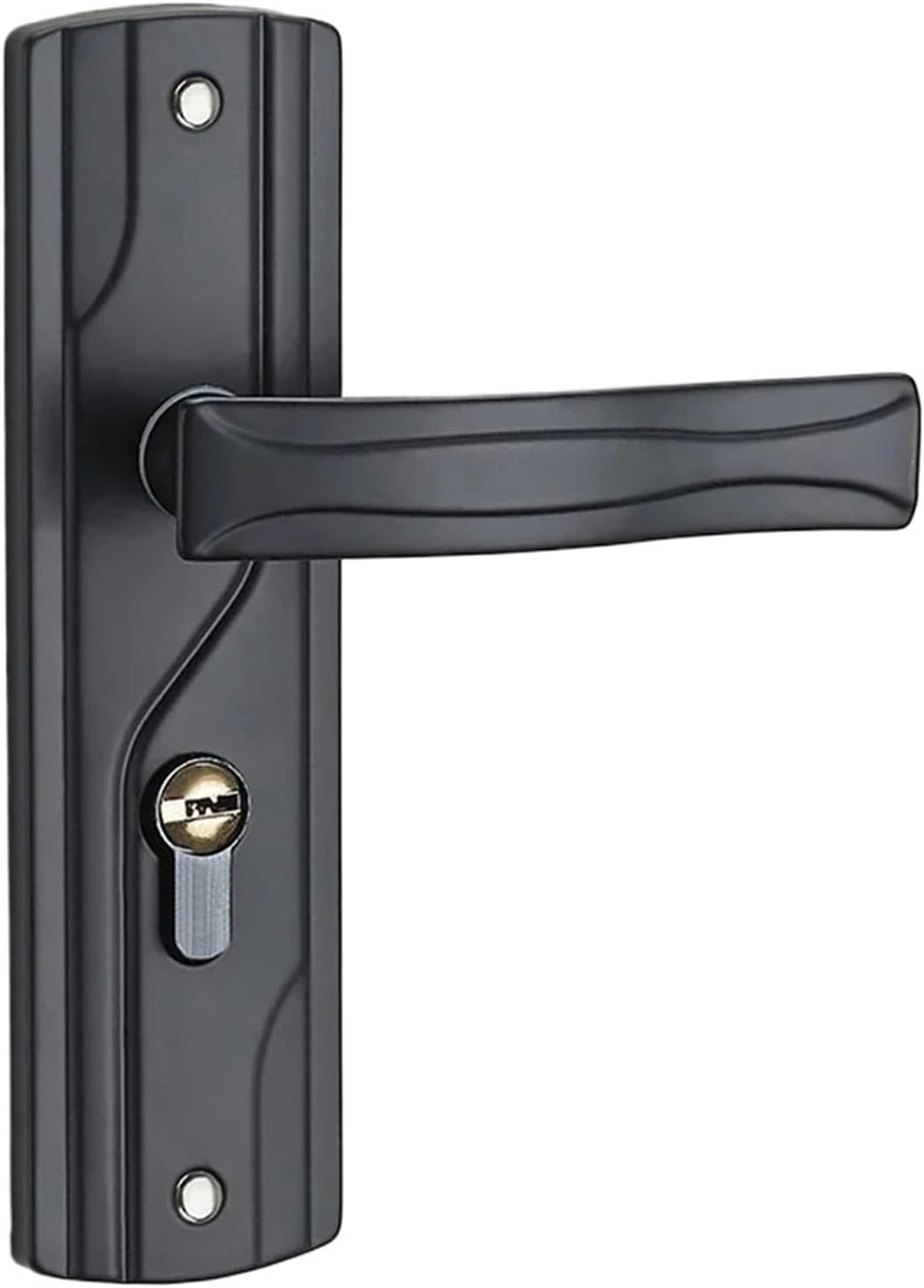 Elegant Appearance for Bedrooms Door Handle Lock Black Knob Easy to Install Effortless Locking