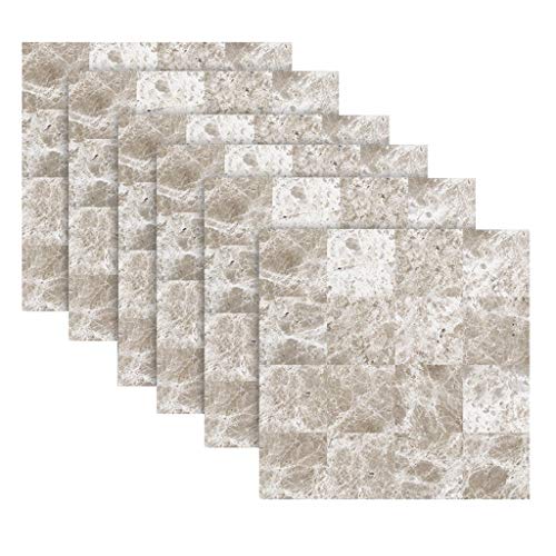 10x Autocollant en tuile pour Salle de Bain et Cuisine 20×20cm Pour Céramique, Bois, Verre, Porcelaine Ou Pierre - Carrelage Adhésif Mural, Autocollants en mosaïque, Stickers Carrelage Autocollant