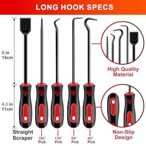 Precision Pick and Hook Tool Set for Electronics Maintenance and Automotive Repair with Telescoping Magnetic Pickup and 13 Pcs Pick Tools  
Precision Pick and Hook Tool Set for Electronics and Automotive Use with Clip Removal Plier and 13 Pcs Tool Se