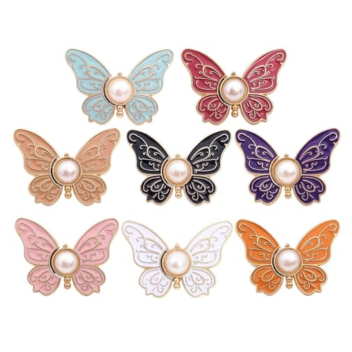Zyntora Reductor De Cintura Para Pantalones - Broches Para Jeans Holgados En Forma De Mariposa | 8 Piezas Clips Ajustables de Aleación Sin Costura para Mujeres Niñas Vestidos Blusas Chaquetas Abrigos