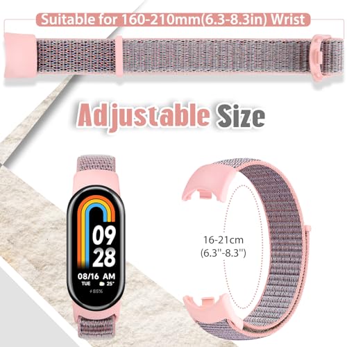 Image of Nylon Sport Band Compatible with Xiaomi Smart Band 10 /9 /8 for Women Men, Soft Adjustable Breathable Sport Loop Watch Strap Replacement Wristband for Xiaomi Mi Band 10 /9 /8, 3pcs