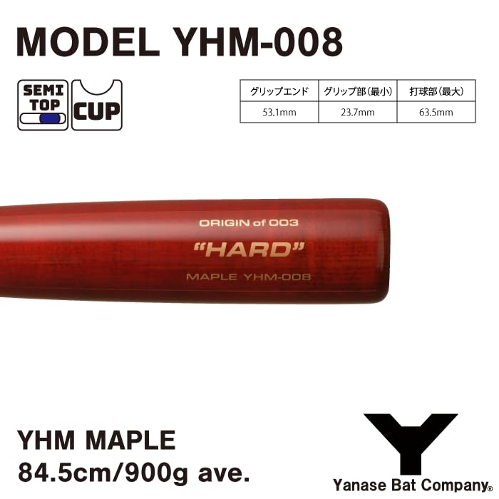 Amazon | Yanase YHM-008 硬式木製バット YHMメイプル 