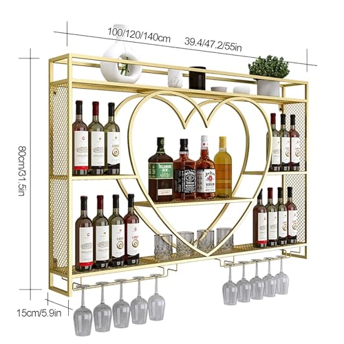 Étagère à vin murale métal rétroéclairée vitrine luxe pour grands crus - 4