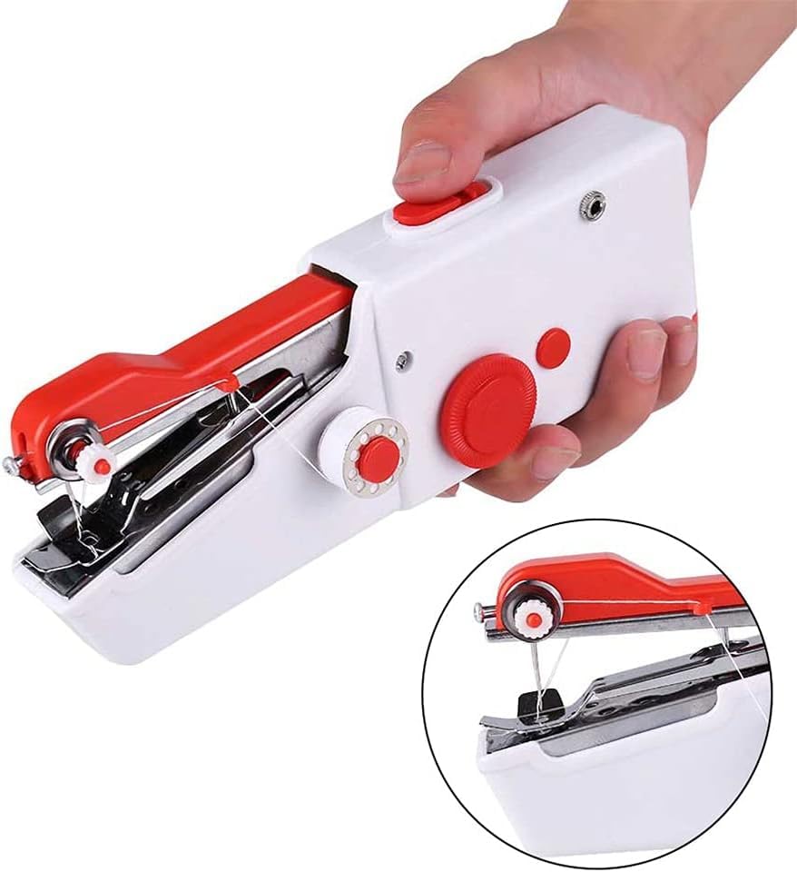 Naaimachine Handleiding Mini Handwerkset Draagbaar met draadkit Huishouden Handheld Elektrisch DIY Kleding Stikgereedschap - Image 4